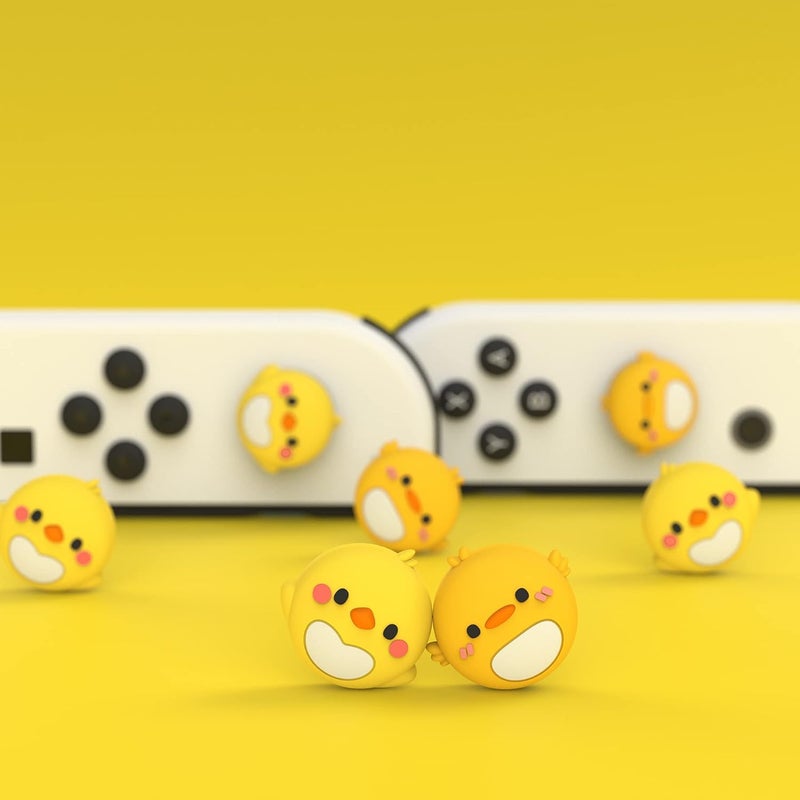 playvital Joystick Caps for Nintendo Switch, Thumbstick Caps for Switch Lite, Analog Cover for OLED Joycon Thumb Grips - Parrot & Chick - Image 4